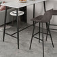 Modern Marble Pub Table with Rectangle Table Top Black Trestle Table - 42" H Clearhalo 'Bar Furniture' 'Bar Tables' 'bar_tables' 'furn' 'furn_bar_tables' 'Furniture' 'furniture_bar_tables' 'Kitchen & Dining Furniture' 1200x1200_834c02c5-d595-4cb8-99bb-7c277a4c6dc5