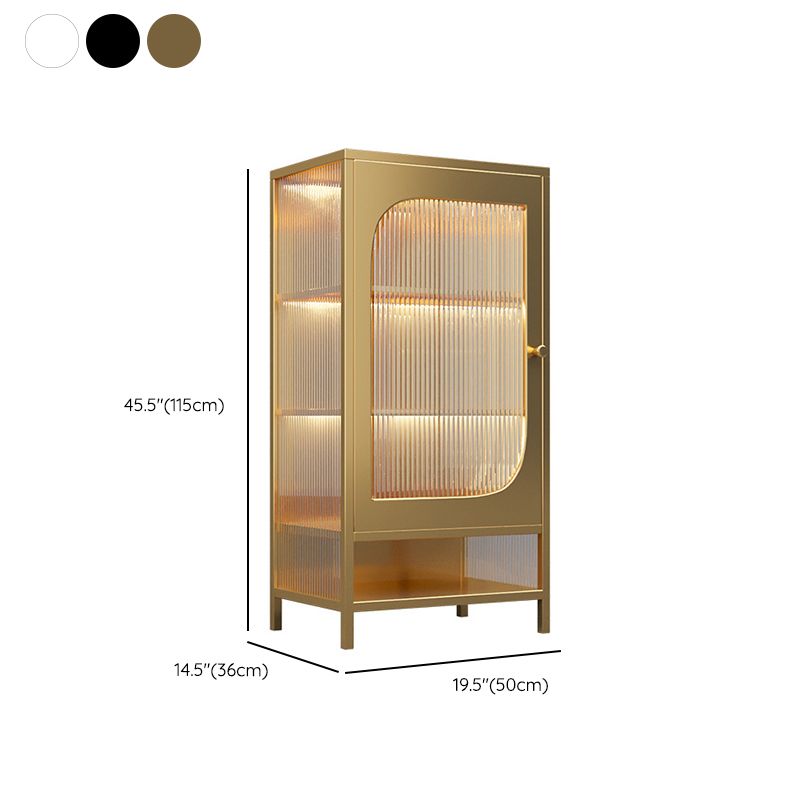 Curio Curio Curio Armading Metal Display con porta per soggiorno