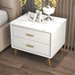 1-Drawer Nightstand 18.5" H Wooden Bed Nightstand with 4 Legs