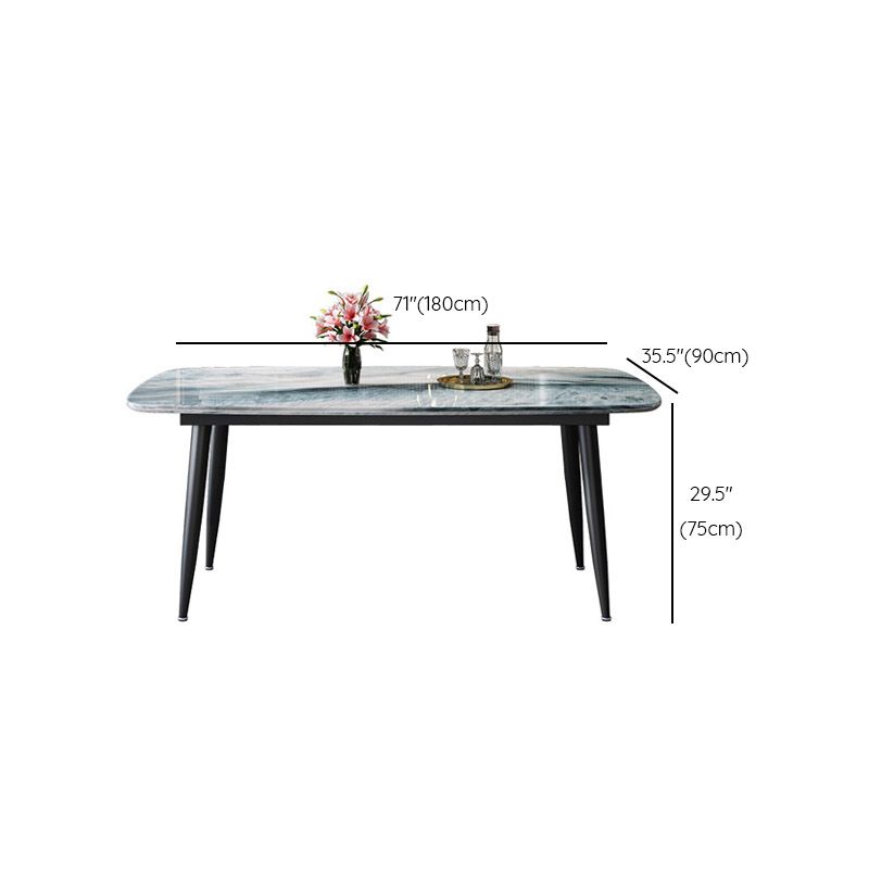 Rectangle Dining Site Table Contemporary 4 Legs Dining Room Table Clearhalo 'Dining Tables & Seating' 'Dining Tables' 'dining_table' 'furn' 'furn_dining_table' 'Furniture' 'Kitchen & Dining Furniture' 1200x1200_834f11eb-3dba-4606-b3e6-e17305f6001a