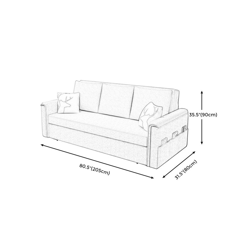 Flared Arm Modern Cotton Blend Settee Couch with Pillows with Storage Clearhalo 'furn' 'furn_sofas' 'Furniture' 'Living Room Furniture' 'Sofa' 'sofas' 1200x1200_834fe169-ddac-4b38-bb3a-8bbffdcc9d53