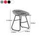 Modern Armless Backrest Counter Stool Iron Bar Stool with Acrylic Seat for Milk Tea Shop
