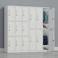 Steel Wardrobe Armoire Contemporary White Storage Cabinet for Home