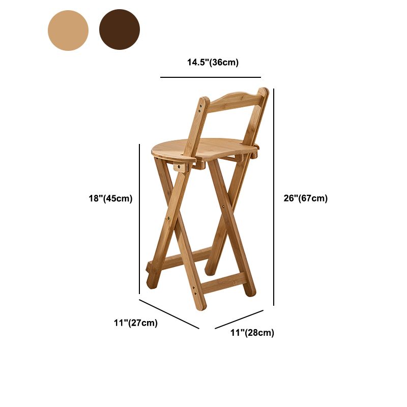 Modern Home Footrest Folding Stool Matte Finish Bamboo Barstool Clearhalo 'Bar Furniture' 'Bar Stools' 'bar_stools' 'furn' 'furn_bar_stools' 'Furniture' 'Kitchen & Dining Furniture' 1200x1200_83514a68-c568-4e1a-bd92-7b8fcf7f49fc