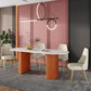 Sintered Stone Luxury Dining Table Traditional Oval Dining Table with Double Pedestal Base Clearhalo ' dining_table' 'Dining Tables & Seating' 'Dining Tables' 'furn' 'furn_dining_table' 'Furniture' 'furniture_dining_table' 'Kitchen & Dining Furniture' 'kitchen&dining_furn' 'kitchen' 'kitchen_dining_table' 1200x1200_8352ac7c-b997-4d2c-be41-e1a3497fd02f