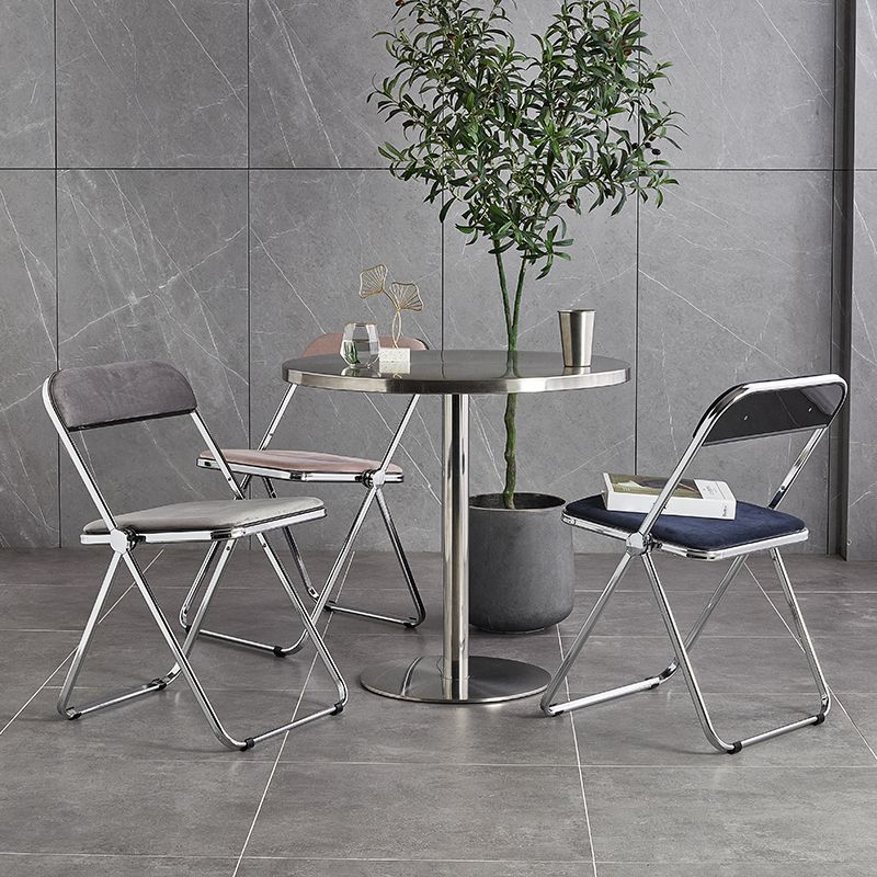 Metal Industrial Table Stainless Steel Top Dining Table with Pedestal Base Clearhalo ' dining_table' 'Dining Tables & Seating' 'Dining Tables' 'furn' 'furn_dining_table' 'Furniture' 'furniture_dining_table' 'Kitchen & Dining Furniture' 'kitchen&dining_furn' 'kitchen' 'kitchen_dining_table' 1200x1200_83536b93-6c6f-494f-9c59-3554d857a26b