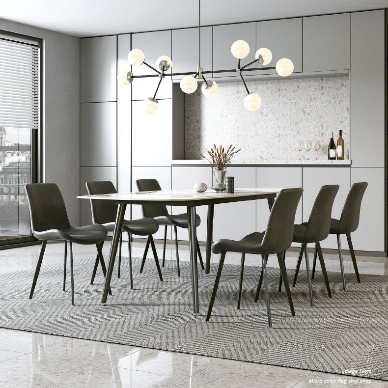 Zeitgenössischer Stein Esstisch Set 1