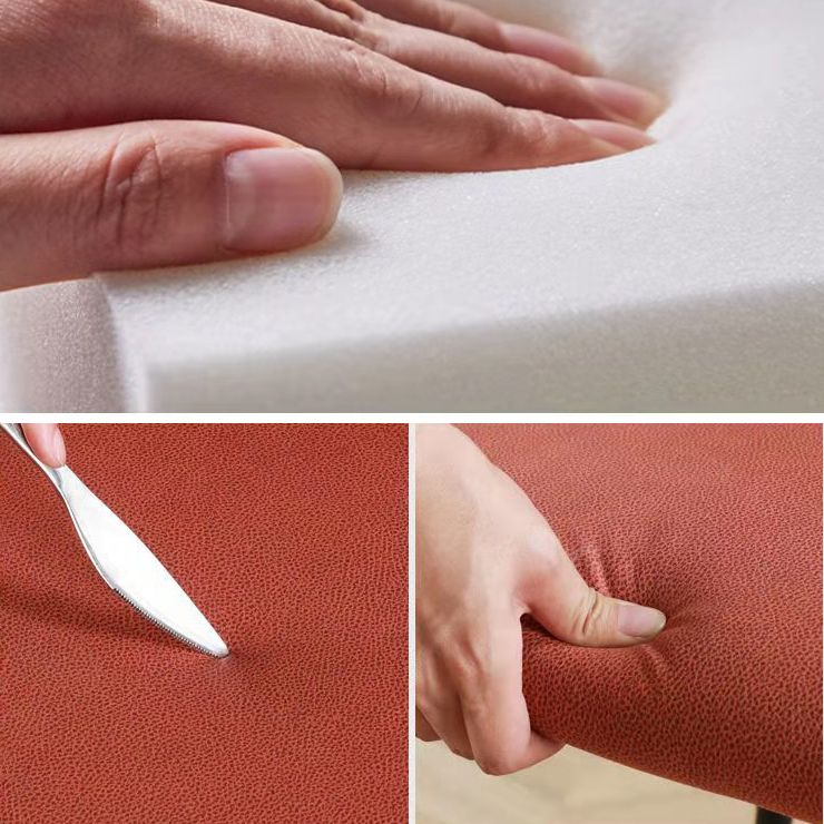 Leather Scandinavian Hotel Side Chair Parsons 18.5'' Wide Dining Chair with Black Legs Clearhalo ' kitchen&dining_furn' 'Dining Chairs' 'Dining Tables & Seating' 'dining_chair' 'furn' 'furn_dining_chair' 'Furniture' 'furniture_dining_chair' 'Kitchen & Dining Furniture' 'kitchen' 1200x1200_8355c6ea-a058-4d70-a4cf-5179b3958d07