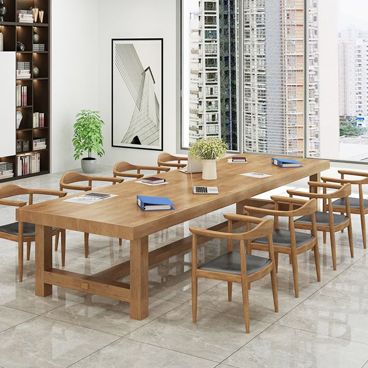 27" Wide Contemporary Writing Desk Solid Wood Brown Office Desk Clearhalo 'furn' 'furn_office_desk' 'Furniture' 'Office Desks' 'Office Furniture' 'office_desk' 1200x1200_83564105-7908-4b65-ba69-8ccd26fb63c0