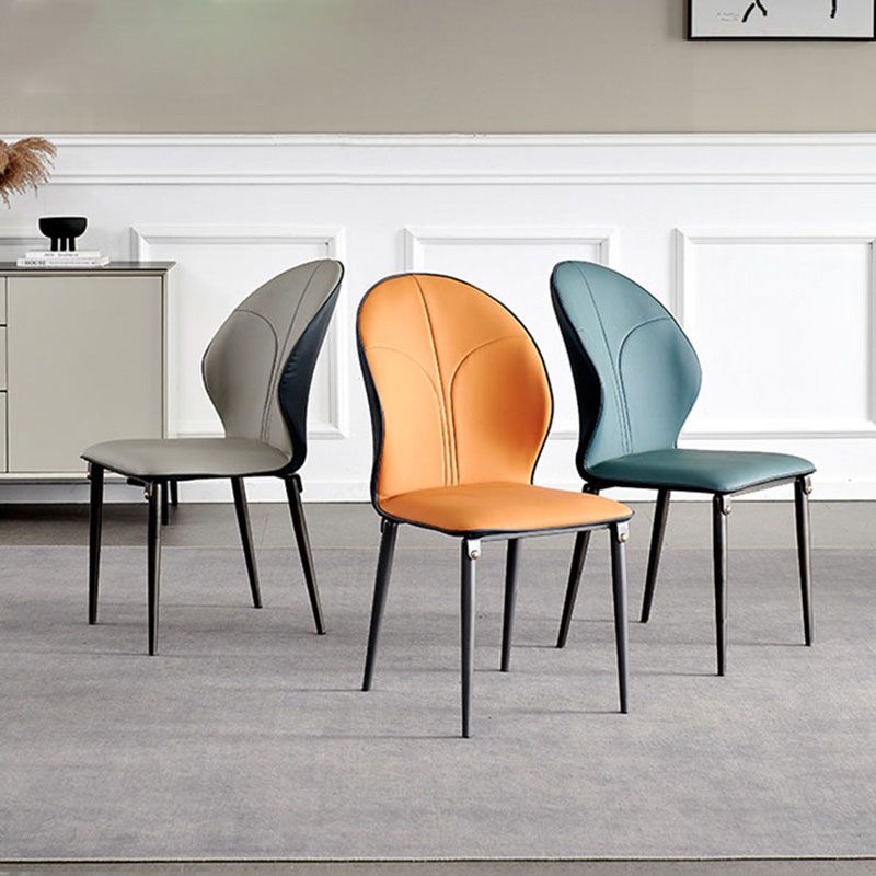 Contemporary Style Metal Dining Chairs Kitchen Wingback Armless Side Chairs Clearhalo ' kitchen&dining_furn' 'Dining Chairs' 'Dining Tables & Seating' 'dining_chair' 'furn' 'furn_dining_chair' 'Furniture' 'furniture_dining_chair' 'Kitchen & Dining Furniture' 'kitchen' 1200x1200_83587ffc-80ef-4f76-8349-1a746df08c43