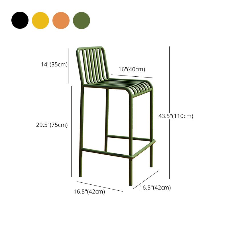 Iron Outdoor Counter Stools Industrial Low Back Bar Stools with Square Seat Clearhalo 'Bar Furniture' 'Bar Stools' 'bar_stools' 'furn' 'furn_bar_stools' 'furniture_bar_stools' 'Kitchen & Dining Furniture' 'kitchen&dining_furn' 'kitchen' 'kitchen_furn' Furniture' 1200x1200_8358e319-d502-4926-bf7d-09e79664210d