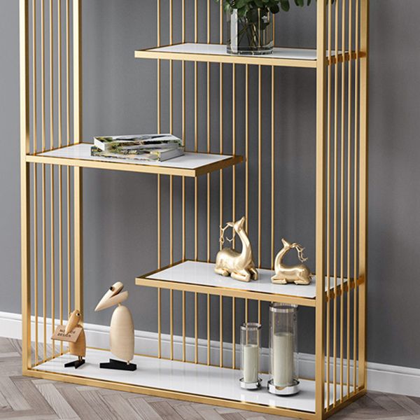 5-Shelf Modern Vertical Etagere Bookshelf Iron Frame Manufactured Wood Shelf Bookshelf Clearhalo 'Bookcases' 'furn' 'furn_bookcases' 'Furniture' 'furniture_bookcases' 'kitchen' 'kitchen_bookcases' 'Living Room Furniture' 'Office Furniture' 1200x1200_8359d280-4d7c-4372-905c-b6605cb68743