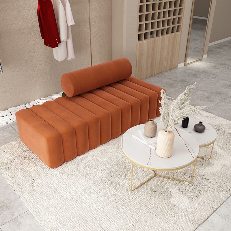16.92 "H Declaración de sofá sin brazo de terciopelo sofá moderno para sala de estar