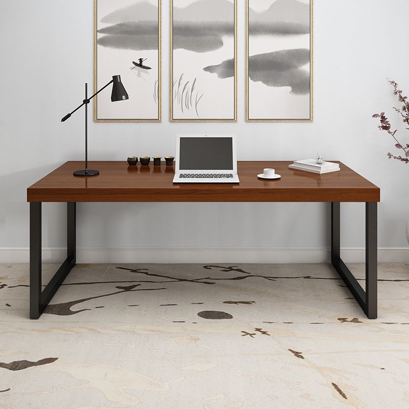 Vast hout rechthoekig kantoor bureau sleeënbasis 29.53 "Tall Writing Desk