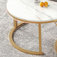 Round Coffee Or End Table Glam Drum Coffee Table in Black and White Clearhalo 'Coffee & Accent Tables' 'Coffee Tables' 'coffee_tables' 'furn' 'furn_coffee_tables' 'Furniture' 'Living Room Furniture' 1200x1200_835a5804-1908-4afb-a608-c8ef676776a6