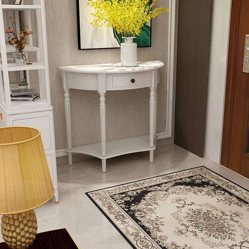 Storage Solid Wood Console Table Half Moon Mid-Century Modern Console Clearhalo 'Console Tables' 'console_tables' 'Entry & Mudroom Furniture' 'furn' 'furn_console_tables' 'Furniture' 1200x1200_835ef50f-ef5d-4187-aed9-187173aff5e2