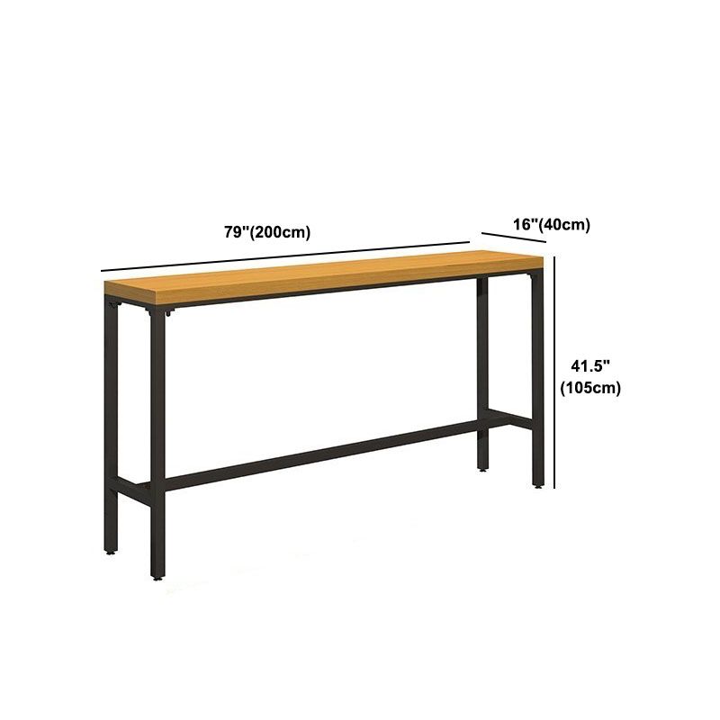 Industrial Style 1/6/11 Pieces Bar Table Set Rectangle Pine Wood Counter Table for Cafe Clearhalo 'Bar Furniture' 'furn' 'furn_home_bar_bar_sets' 'Furniture' 'Home Bars & Bar Sets' 'home_bar_bar_sets' 'Kitchen & Dining Furniture' 1200x1200_836278ec-1931-441f-8f88-7d298293efb0
