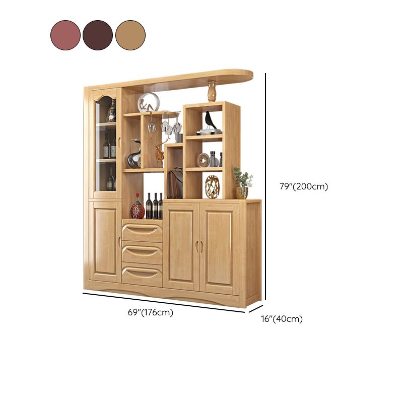 コンテンポラリー78.74 "Hキャビネットソリッドウッドアクセントキャビネット付きドア付き