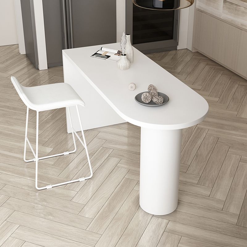 Contemporary Solid Wood Bar Dining Table Indoor Bar Table with Double Pedestal Clearhalo 'Bar Furniture' 'Bar Tables' 'bar_tables' 'furn' 'furn_bar_tables' 'Furniture' 'Kitchen & Dining Furniture' 1200x1200_8366c11d-38d4-4806-b3bf-42bde4c70411