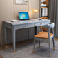 Glam Style Solid Wood Computer Desk Parsons Base Office Desk with Drawer