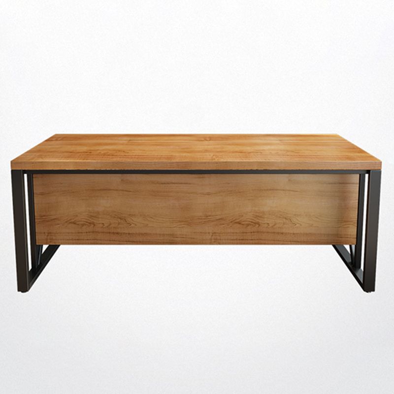 Industrial Pine Wood Dining Table Rectangle Table with Metal Trestle Base Clearhalo ' dining_table' 'Dining Tables & Seating' 'Dining Tables' 'furn' 'furn_dining_table' 'Furniture' 'furniture_dining_table' 'Kitchen & Dining Furniture' 'kitchen&dining_furn' 'kitchen' 'kitchen_dining_table' 1200x1200_83683f75-7a76-458d-aa27-35e2baeecf88