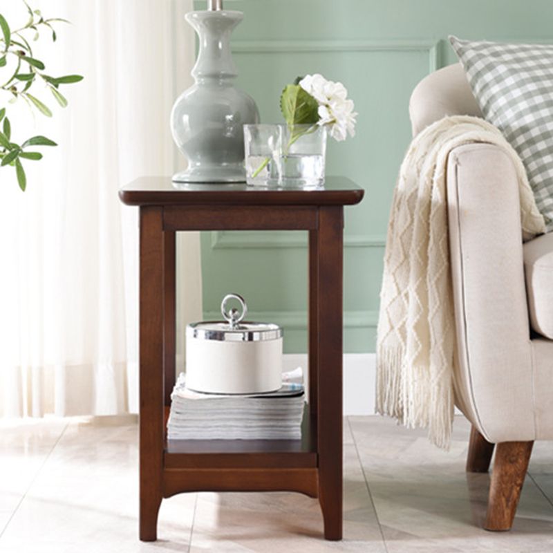 Rectangular Coffee Table with 4 Legs in Wood/black/walnut Rubber Cocktail Table Clearhalo 'Coffee & Accent Tables' 'Coffee Tables' 'coffee_tables' 'furn' 'furn_coffee_tables' 'Furniture' 'furniture_coffee_tables' 'Living Room Furniture' 1200x1200_836891b2-ad78-46a0-a19a-2624f9626a6c