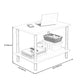 Tavolino da cocktail in stile moderno in legno artificiale, tavolino da caffè in legno/bianco con ripiano