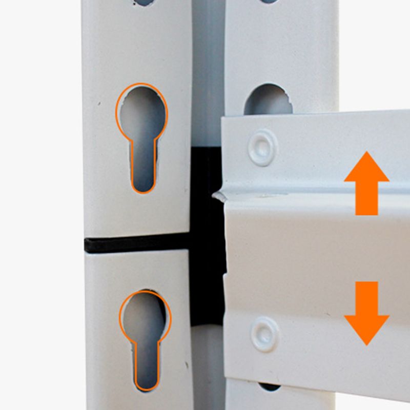 Steel Industrial Etagere Bookshelf White and Black Vertical Bookshelf for Home Clearhalo 'Bookcases' 'furn' 'furn_bookcases' 'Furniture' 'furniture_bookcases' 'kitchen' 'kitchen_bookcases' 'Living Room Furniture' 'Office Furniture' 1200x1200_83696800-a069-4c13-a486-a97c7b88129a