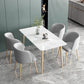 Luxury 1/2/5 Pieces Dining Set Sintered Stone Dining Table with Leather Chairs Clearhalo 'Dining Room Sets' 'Dining Tables & Seating' 'dining_room_set' 'furn' 'furn_dining_room_set' 'Furniture' 'furniture_dining_room_set' 'Kitchen & Dining Furniture' 'kitchen&dining_furn' 'kitchen' 1200x1200_836ad402-b581-4c49-9a9d-1a10923724c8