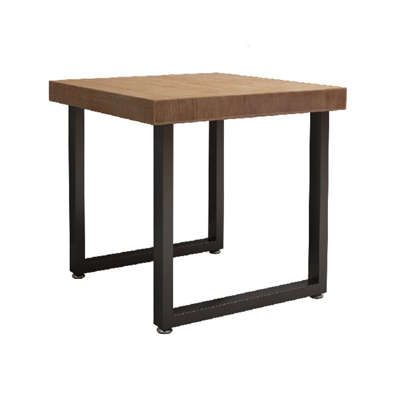 Industrial Wooden Dining Table Square Sled Dining Table for Restaurant