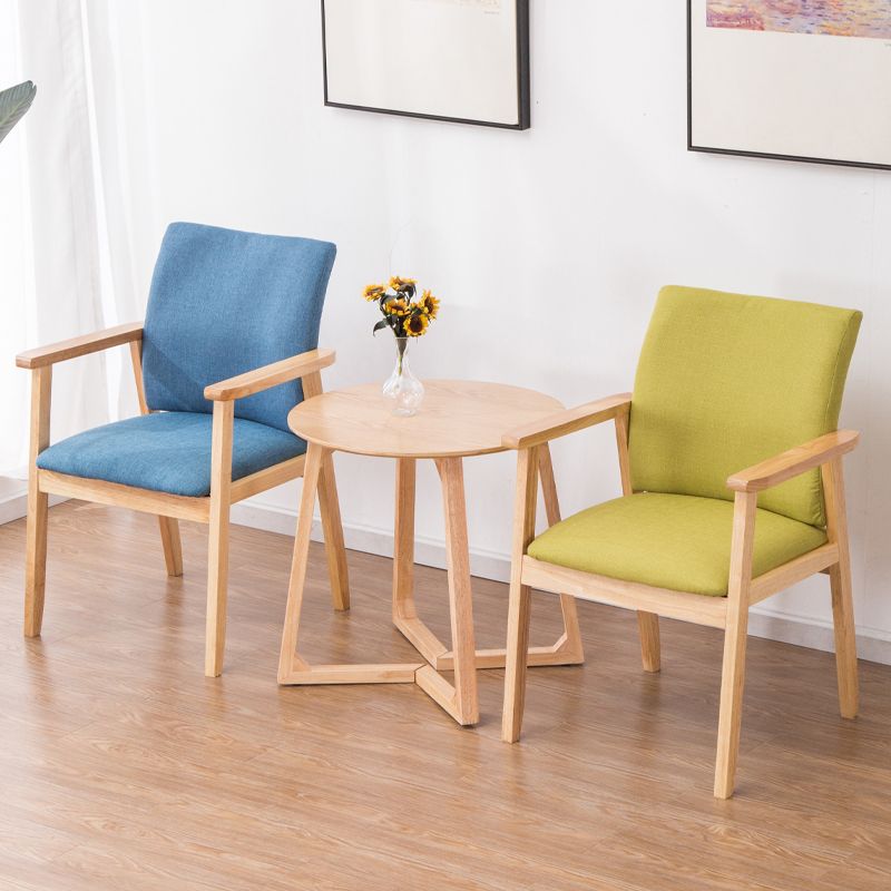 Scandinavian Rubberwood Solid Back Arm Chair Wood Dining Chair for Home Clearhalo ' kitchen&dining_furn' 'Dining Chairs' 'Dining Tables & Seating' 'dining_chair' 'furn' 'furn_dining_chair' 'Furniture' 'furniture_dining_chair' 'Kitchen & Dining Furniture' 'kitchen' 1200x1200_836b9068-221a-4e34-a627-8eb874db21da