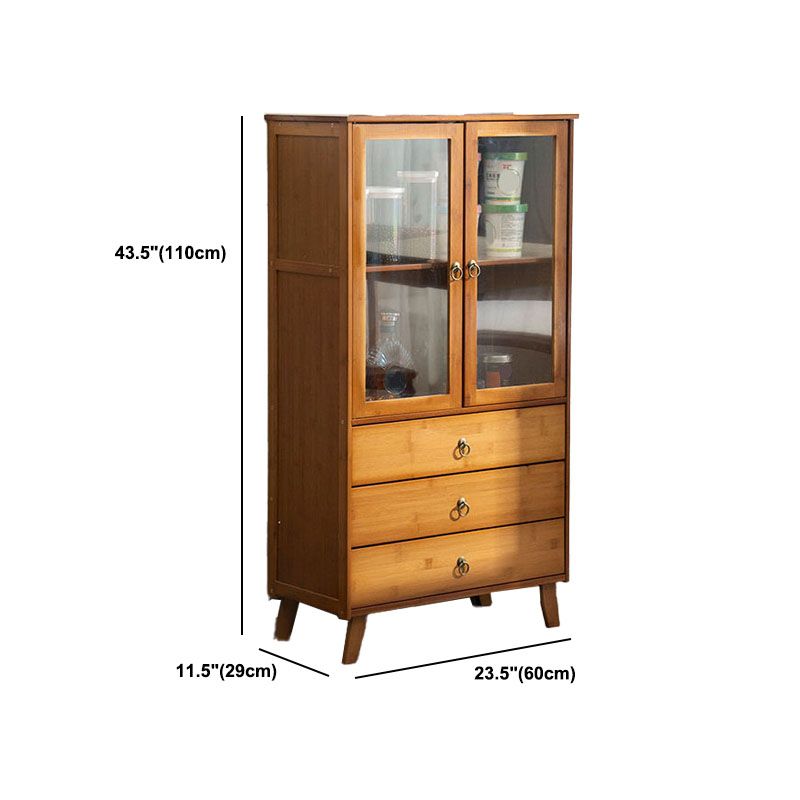 Server per pranzo acrilico contemporaneo server di bambù marrone per cucina