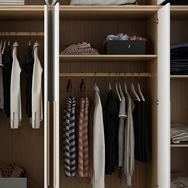 Gabinetto del guardaroba incernierato con armadio contemporaneo dell'asta di abbigliamento