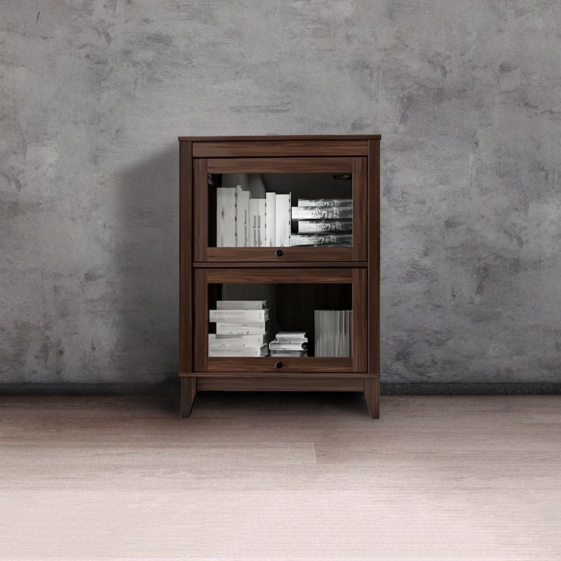 Wood Barrister Bookcase Contemporary Vertical Book Shelf with Doors Clearhalo 'Bookcases' 'furn' 'furn_bookcases' 'Furniture' 'furniture_bookcases' 'kitchen' 'kitchen_bookcases' 'Living Room Furniture' 'Office Furniture' 1200x1200_836d57dc-74d8-4dfd-9af3-14ad90da6f91