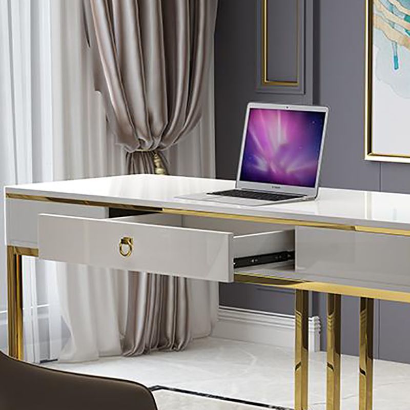 Descrito de la oficina de 1 cortesía de Glam Style Metal Writing Writing Desk for Office