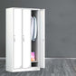 Modern White Storage Cabinet with Hinged Door Metal Cabinet for Bathroom Clearhalo 'Armoires & Wardrobes' 'armoires_wardrobes' 'Bedroom Furniture' 'furn' 'furn_armoires_wardrobes' 'Furniture' 1200x1200_836fff9d-4ca3-4641-b657-2ddccf16ce8e