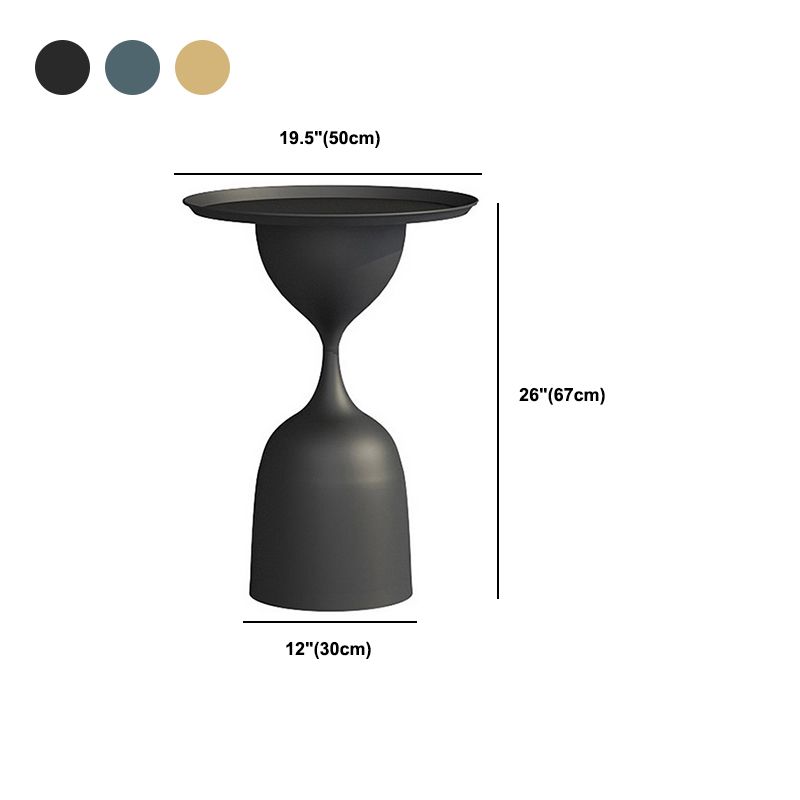 Tavolo di accento del divano di divano di metà secolo largo 11,8 "tavolo da piedistallo in metallo tavolino
