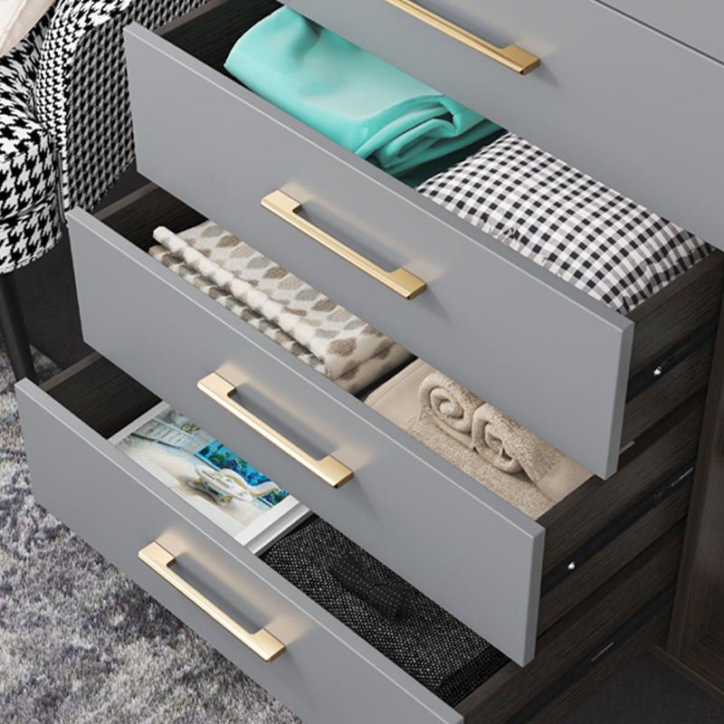 Klassiek glamour houten opbergkast dressoir slaapkamer grijs dressoir