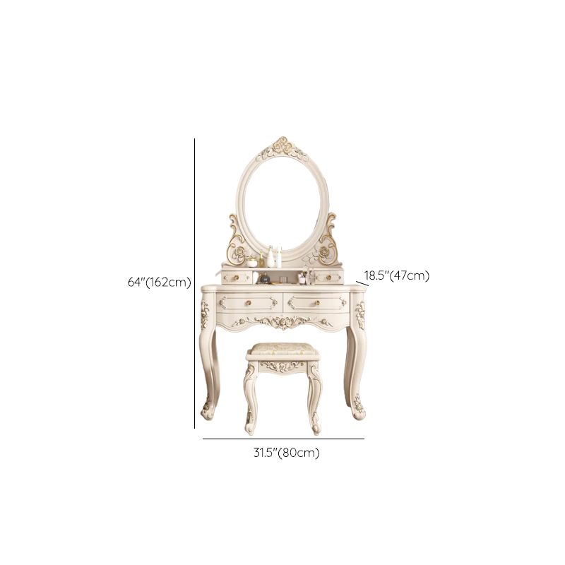 Tavolo da banco di vanità per il trucco da letto vittoriano tavolo da toeletta in legno