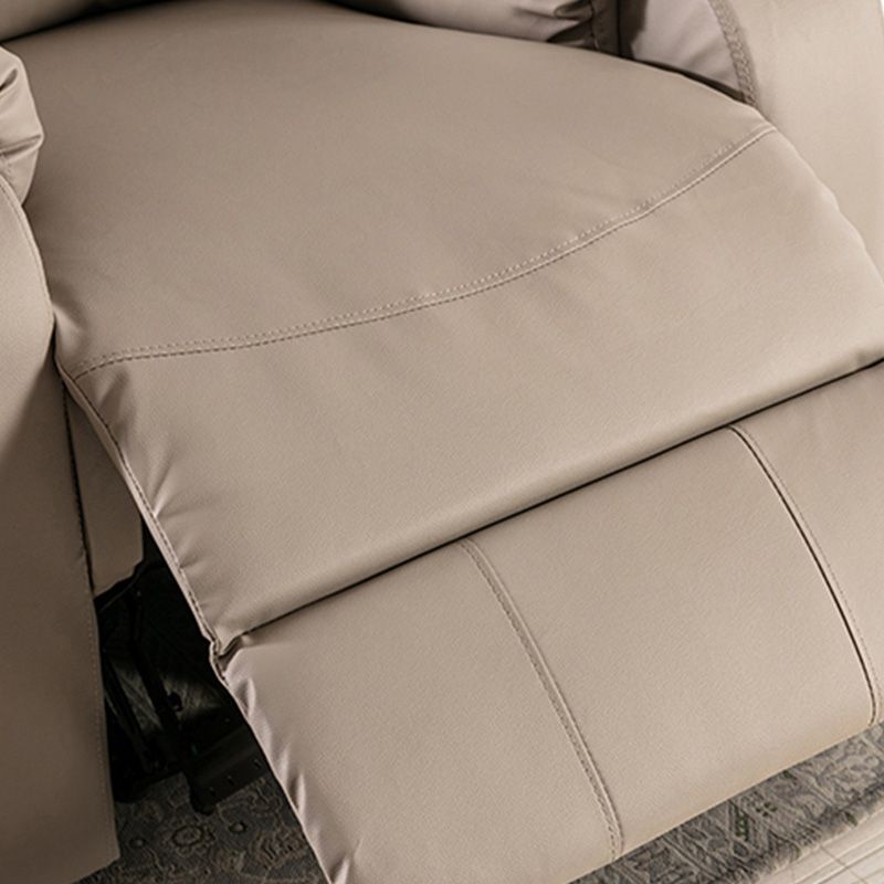 Faux Leather Recliner Chair with Lumbar Metal Frame Standard Recliner Clearhalo 'Chairs & Seating' 'furn' 'furn_recliners' 'Furniture' 'Living Room Furniture' 'Recliners' 1200x1200_8373a12a-805f-4a36-aacc-743221617a04