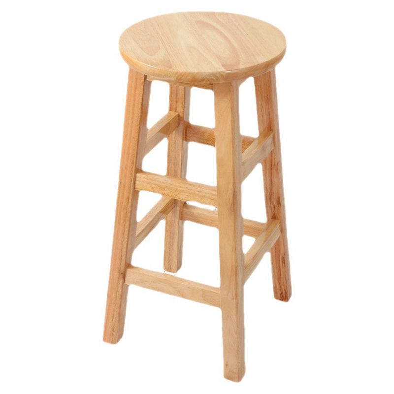 Contemporary Wood Stool Round Stool in Matte Finish for Indoor Clearhalo 'Bar Furniture' 'Bar Stools' 'bar_stools' 'furn' 'furn_bar_stools' 'Furniture' 'Kitchen & Dining Furniture' 1200x1200_8373c1fa-e67e-4404-a5c5-71da57a1d10d