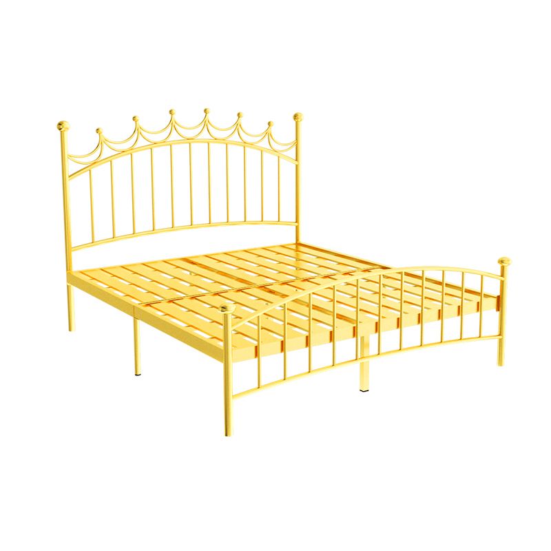 Metallic Standard Bed Glam Open-Frame Bed with Arched Headboard Clearhalo 'Bedroom Furniture' 'Beds' 'furn' 'furn_beds' 'Furniture' 1200x1200_837437e0-9d18-4158-a9fa-794bbd8168bf