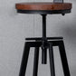 Metal Industrial Counter Sabures Tackrest ajustable taburete de barra con giro