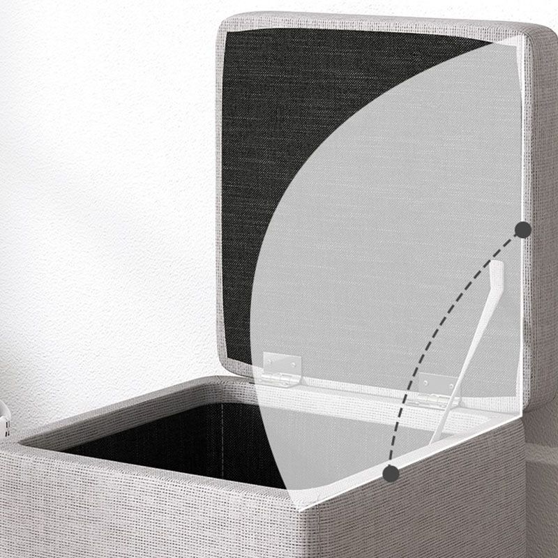 Modern Pouf Ottoman Cotton Upholstered Tufted Solid Color Square Ottoman with Storage Clearhalo 'furn' 'furn_ottomans_poufs' 'Furniture' 'Living Room Furniture' 'Ottomans & Poufs' 'ottomans_poufs' 1200x1200_83755480-a100-4f7d-b3d7-4b600c1bf20c