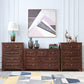 Commode de rangement de chambre à coucher brun traditionnel avec tiroirs