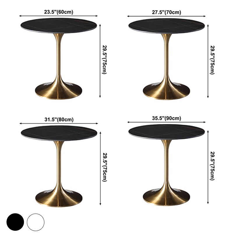 Round Two-Color Dining Table Sintered Stone Table Luxury with Tulip Base Clearhalo ' dining_table' 'Dining Tables & Seating' 'Dining Tables' 'furn' 'furn_dining_table' 'Furniture' 'furniture_dining_table' 'Kitchen & Dining Furniture' 'kitchen&dining_furn' 'kitchen' 'kitchen_dining_table' 1200x1200_83769a41-e1c6-4de0-baa3-7302d9b67e1c