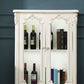 Portes en verre de support d'affichage traditionnel armoire de rangement en pin pour salle à manger
