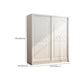 White Wardrobe Closet with Drawer Engineered Wood Wardrobe Armoire