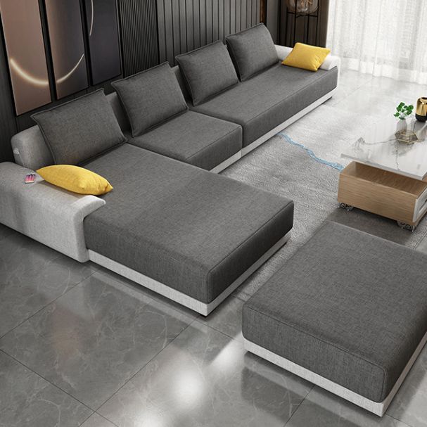Contemporary Style Seating Pillows Recessed Arm Living Room Stationary Sofa Clearhalo 'furn' 'furn_sectionals' 'Furniture' 'Living Room Furniture' 'Sectionals' 1200x1200_8379da30-9095-4fcb-9389-9b09c36b2f86