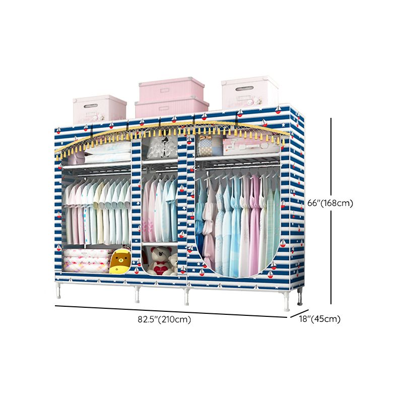 Placard de garde-robe à 3 portes de style contemporain avec jambes